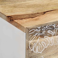 vidaXL Soffbord 80x50x40 cm massivt mangoträ