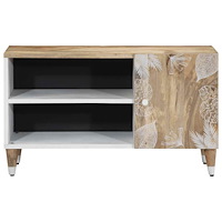 vidaXL Tv-bänk 80x31,5x46 cm massivt mangoträ