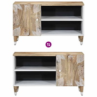 vidaXL Tv-bänk 80x31,5x46 cm massivt mangoträ