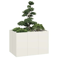 vidaXL Planteringskärl vit 120x80x80 cm stål