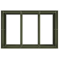 vidaXL Planteringskärl olivgrön 120x80x80 cm stål