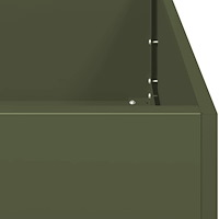 vidaXL Planteringskärl olivgrön 120x80x80 cm stål