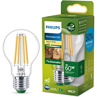 Philips LED E27 Normal A60 4W (60W) Klar 840lm Dimbar 2700K Energiklass A