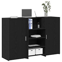 vidaXL Receptionsdisk svart ek 155x50x103,5 cm konstruerat trä