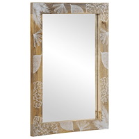 vidaXL Badrumsspegel 50x3x70 cm mango i massivt trä