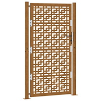 vidaXL Trädgårdsgrind 105x180 cm väderbeständig stålkorsdesign