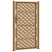 vidaXL Trädgårdsgrind 105x180 cm väderbeständig stålkorsdesign
