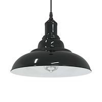 vidaXL Taklampa höjdjusterbar E27 svart Ø 31 cm metall