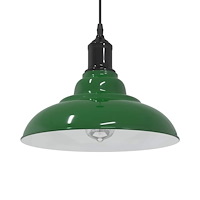 vidaXL Taklampa höjdjusterbar E27 glans grön Ø 31 cm metall