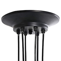 vidaXL Pendellampa med 6 lamphållare E27 svart metall