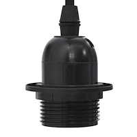 vidaXL Pendellampa med 6 lamphållare E27 svart metall