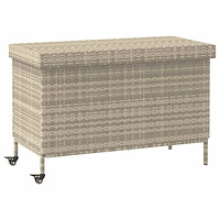 vidaXL Dynbox på hjul ljusgrå 110x55x73 cm konstrottning