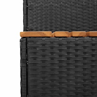 vidaXL Badtunna Step Black 100x50x50,5 cm konstrotting solid akacia