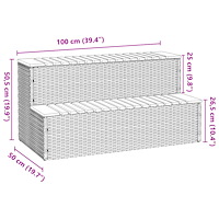 vidaXL Badtunna Step Black 100x50x50,5 cm konstrotting solid akacia