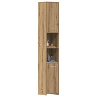 vidaXL Badrumsskåp artisan ek 30x30x183,5 cm konstruerat trä