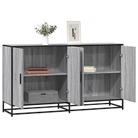 vidaXL Skänk grå sonoma 134x35x76 cm konstruerat trä