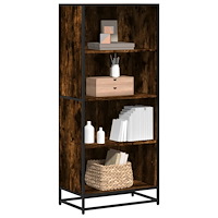 vidaXL Bokhylla rökfärgad ek 60x35x139 cm konstruerat trä