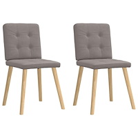 vidaXL Matstolar 2 st taupe tyg