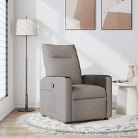 vidaXL Reclinerfåtölj taupe tyg