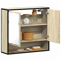 vidaXL Spegelskåp för badrum sonoma-ek 65x20x60 cm konstruerat trä