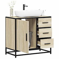 vidaXL Badrumsskåp sonoma-ek 65x33x60 cm konstruerat trä