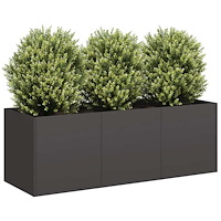 vidaXL Odlingslåda svart 120x40x40 cm kallvalsat stål