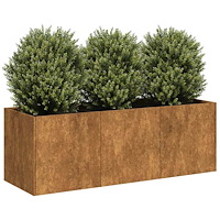 vidaXL Planteringskärl rostig 120x40x40 cm väderbeständigt stål