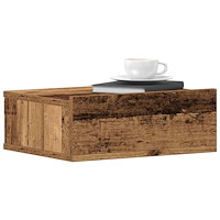 vidaXL Svävande sängbord 2 st gammalt trä 40x32x15 cm konstruerat trä