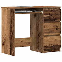 vidaXL Skrivbord gammalt trä 90x45x76 cm konstruerat trä