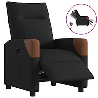 vidaXL Elektrisk reclinerfåtölj svart tyg