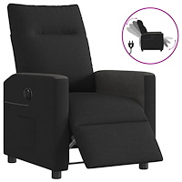 vidaXL Elektrisk reclinerfåtölj svart tyg