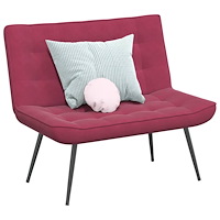vidaXL Bänk vinröd 110x74x84 cm sammet