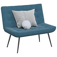 vidaXL Bänk blå 110x74x84 cm sammet