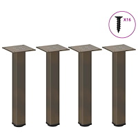 vidaXL Soffbordsben 4 st naturstål 30-32 cm stål