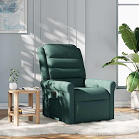 vidaXL Reclinerfåtölj mörkgrön tyg