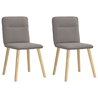 vidaXL Matstolar 2 st taupe tyg