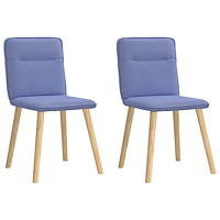 vidaXL Matstolar 2 st Jeans blått tyg