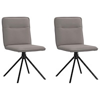 vidaXL Matstolar 2 st taupe tyg