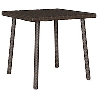 vidaXL Soffbord för trädgården rektangulärt brunt 40x40x37 cm