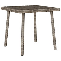 vidaXL Soffbord för trädgården rektangulärt grått 40x40x37 cm