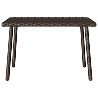 vidaXL Soffbord för trädgården rektangulärt brunt 60x40x37 cm