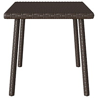 vidaXL Soffbord för trädgården rektangulärt brunt 60x40x37 cm