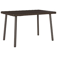 vidaXL Soffbord för trädgården rektangulärt brunt 60x40x37 cm