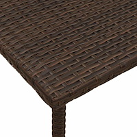 vidaXL Soffbord för trädgården rektangulärt brunt 60x40x37 cm