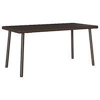 vidaXL Soffbord för trädgården rektangulärt brunt 80x40x37 cm