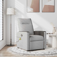 vidaXL Massagefåtölj molngrå tyg