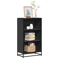 vidaXL Bokhylla svart 60x35x107,5 cm konstruerat trä