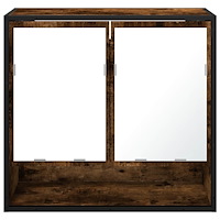 vidaXL Spegelskåp för badrum rökfärga ek 65x20x60 cm konstruerat trä