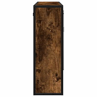 vidaXL Spegelskåp för badrum rökfärga ek 65x20x60 cm konstruerat trä