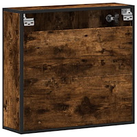 vidaXL Spegelskåp för badrum rökfärga ek 65x20x60 cm konstruerat trä